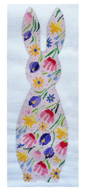 Tulip Bunny - Blueberry Point - Needlepoint Canvas