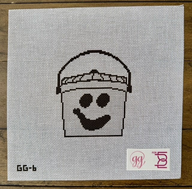 Boo Bucket - Elizabeth Brooke - Needlepoint Canvas 18 mesh
