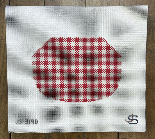 Gingham Kiss Lock Canvas