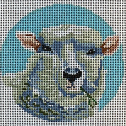 Heather the Sheep - Amelia Bond Designs - Needlepoint Canvas 