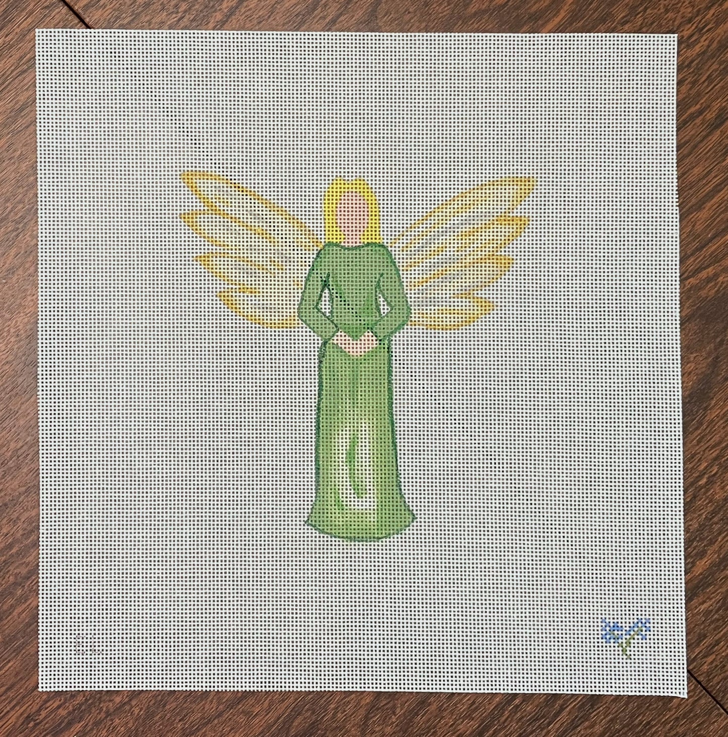 Angel in Pink, Green and Blue