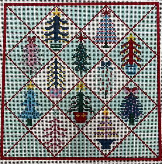 Candy Quilting Pillow - Amelia Bond Designs - Needlepoint Canvas 