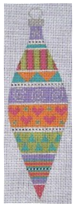 Fancy Candy Stripe Teardrop