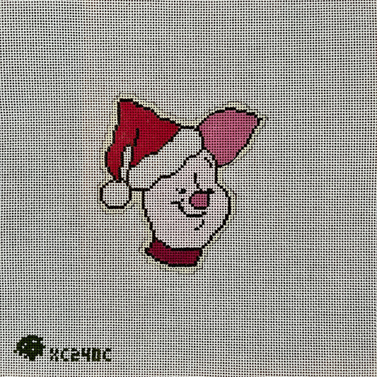 Piglet in Santa Hat