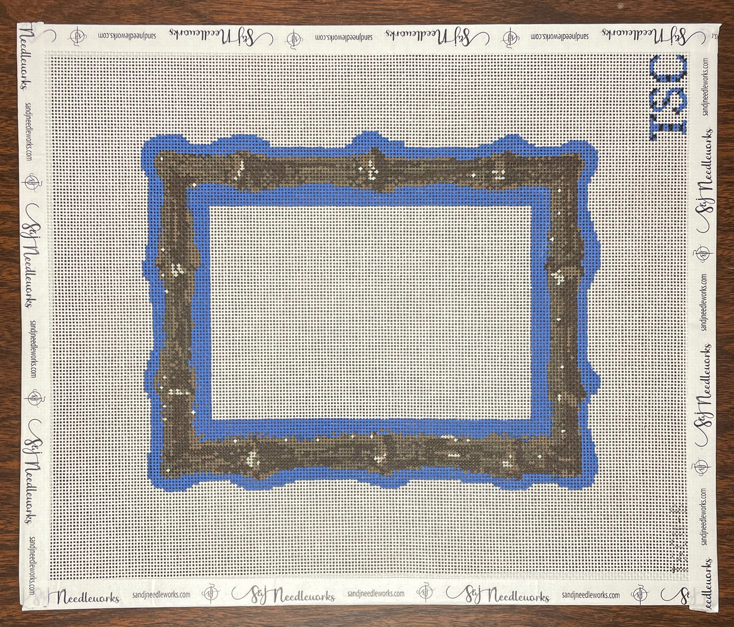 Burnt Bamboo Picture Frame - Blue