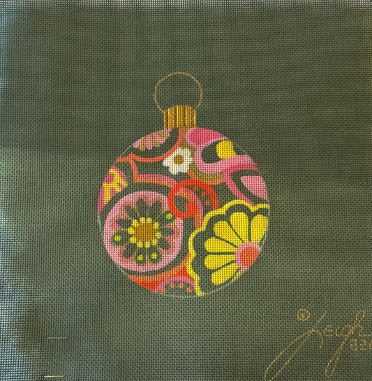 Flower Ornament - Yellow and Pink