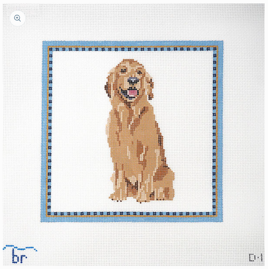 Golden Retriever - Blue Frame