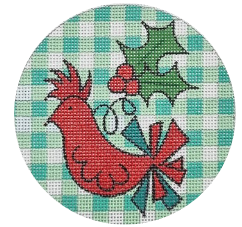Green Gingham Bird