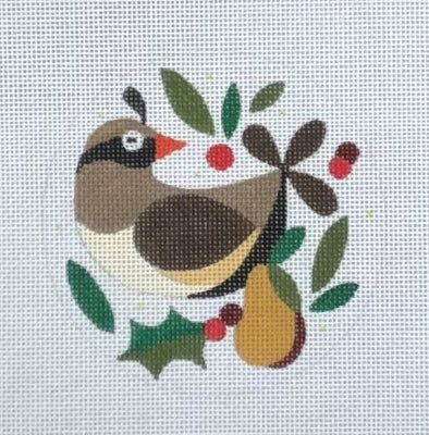 PARTRIDGE ROUND ORNAMENT-TS06