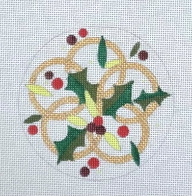 GOLDEN RING ROUND ORNAMENT-TS06