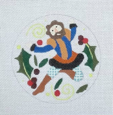 LEAPING LORD ROUND ORNAMENT-TS06