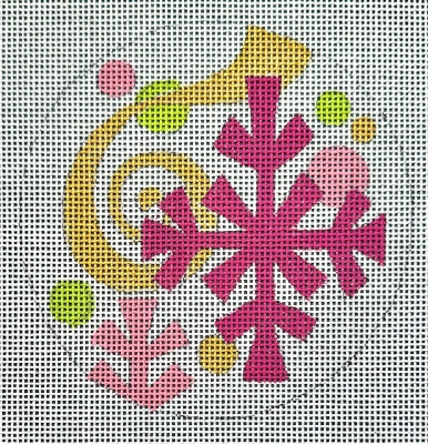 RND PINK HOLLY ORNAMENT-TS06