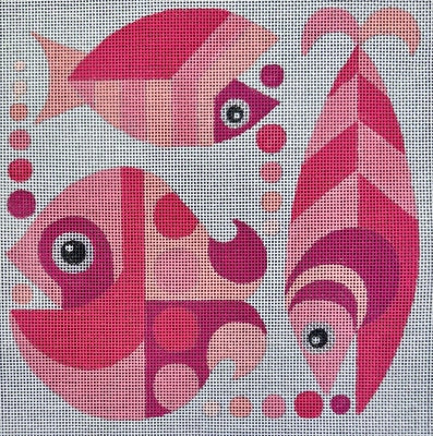 PINK FISH SQUARE-TS06