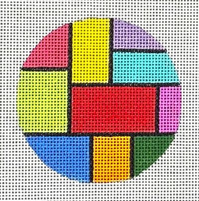 STAINED GLASS ROUND ORNAMENT-TS06