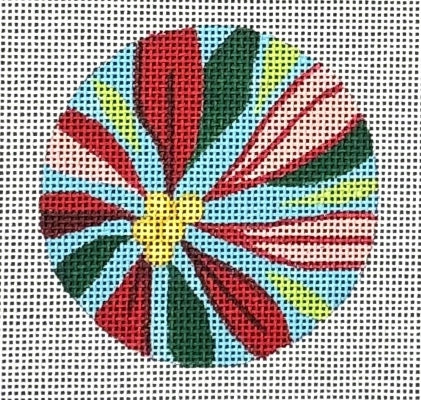 POINSETTIA ROUND ORNAMENT-TS06