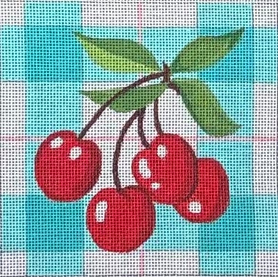 SQUARE CHERRIES PLAID-TS06