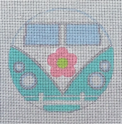 VINTAGE TEAL BUS ORN-TS06