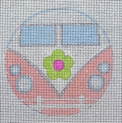 VINTAGE PINK BUS ORN-TS06