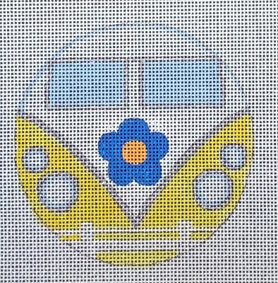 VINTAGE YELLOW BUS ORN-TS06
