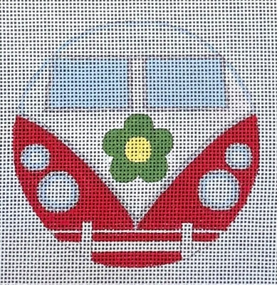 VINTAGE RED BUS ORN-TS06