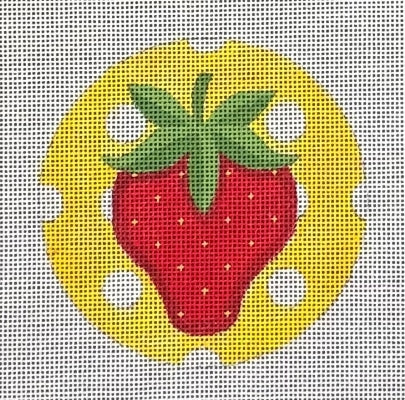 STRAWBERRY YELLOW DOT ORN-TS06