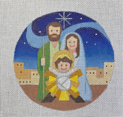 NATIVITY ROUND ORNAMENT-TS06