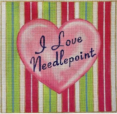 I LOVE NEEDLEPOINT SQUARE-TS06