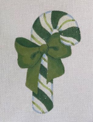 GREEN CANDY CANE ORNAMENT-TS06
