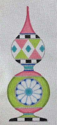 12 PINK GREEN FINIAL-TS06