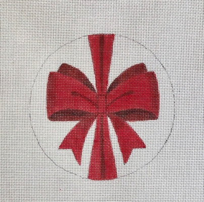 5 INCH RED BOW ROUND-TS06