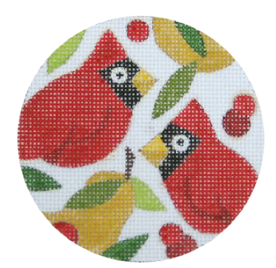 CARDINAL/PEARS ORNAMENT-TS06