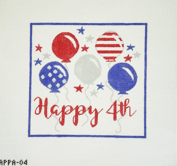 Happy Fourth - Melissa Loves Needlepoint - Needlepoint Canvas 18 mesh