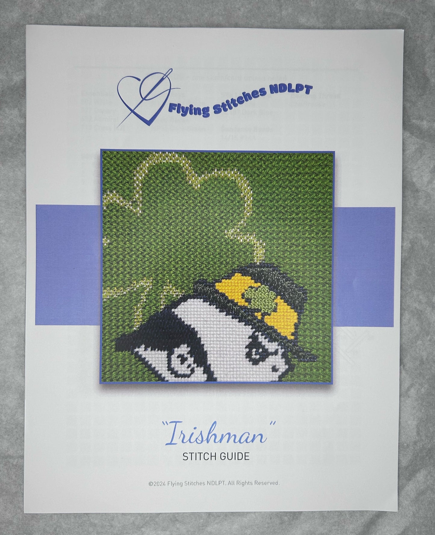 Irishman Canvas with Stitch Guide