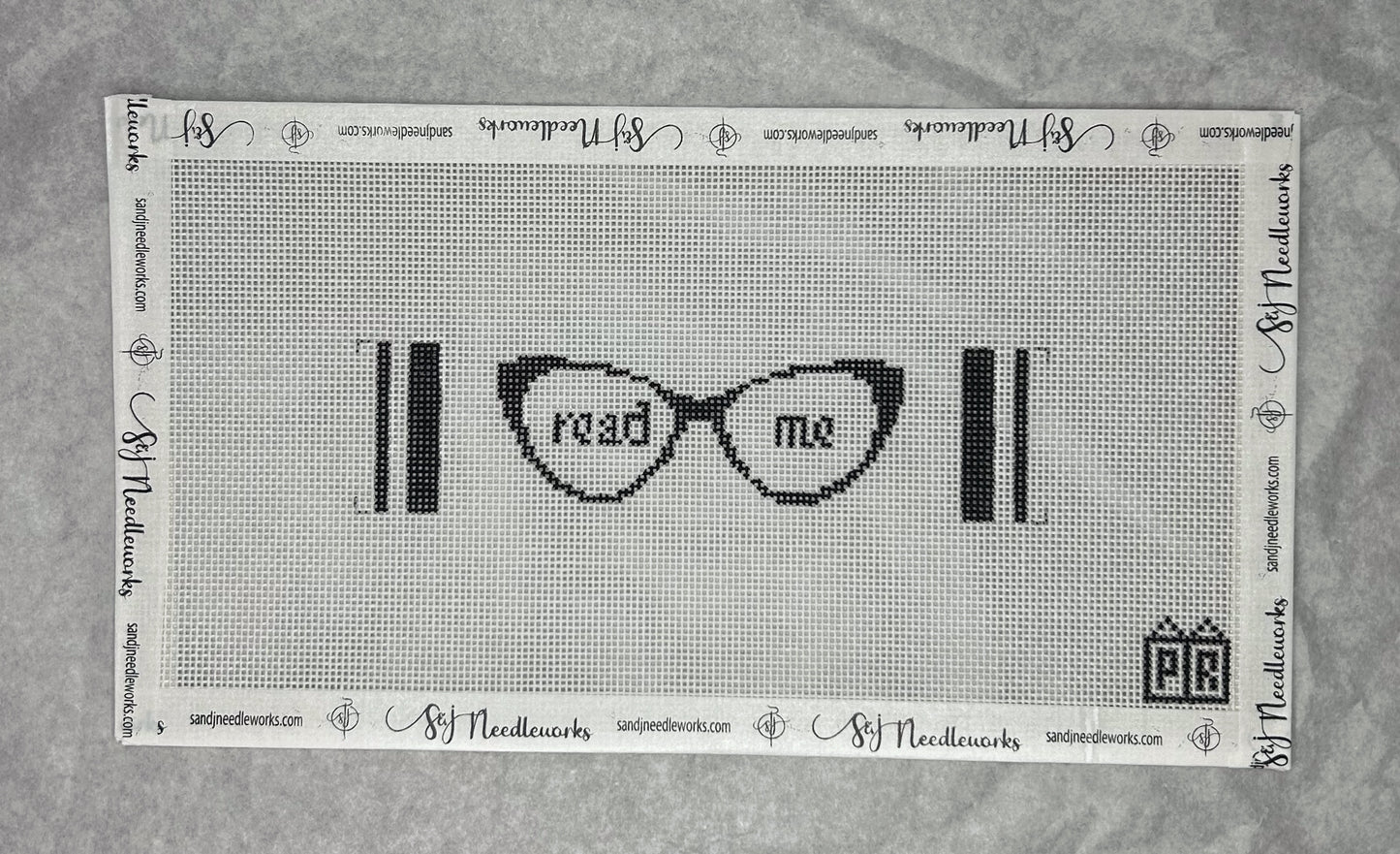 Read Me Bookmark - Postcard Row - Needlepoint Canvas 18 mesh