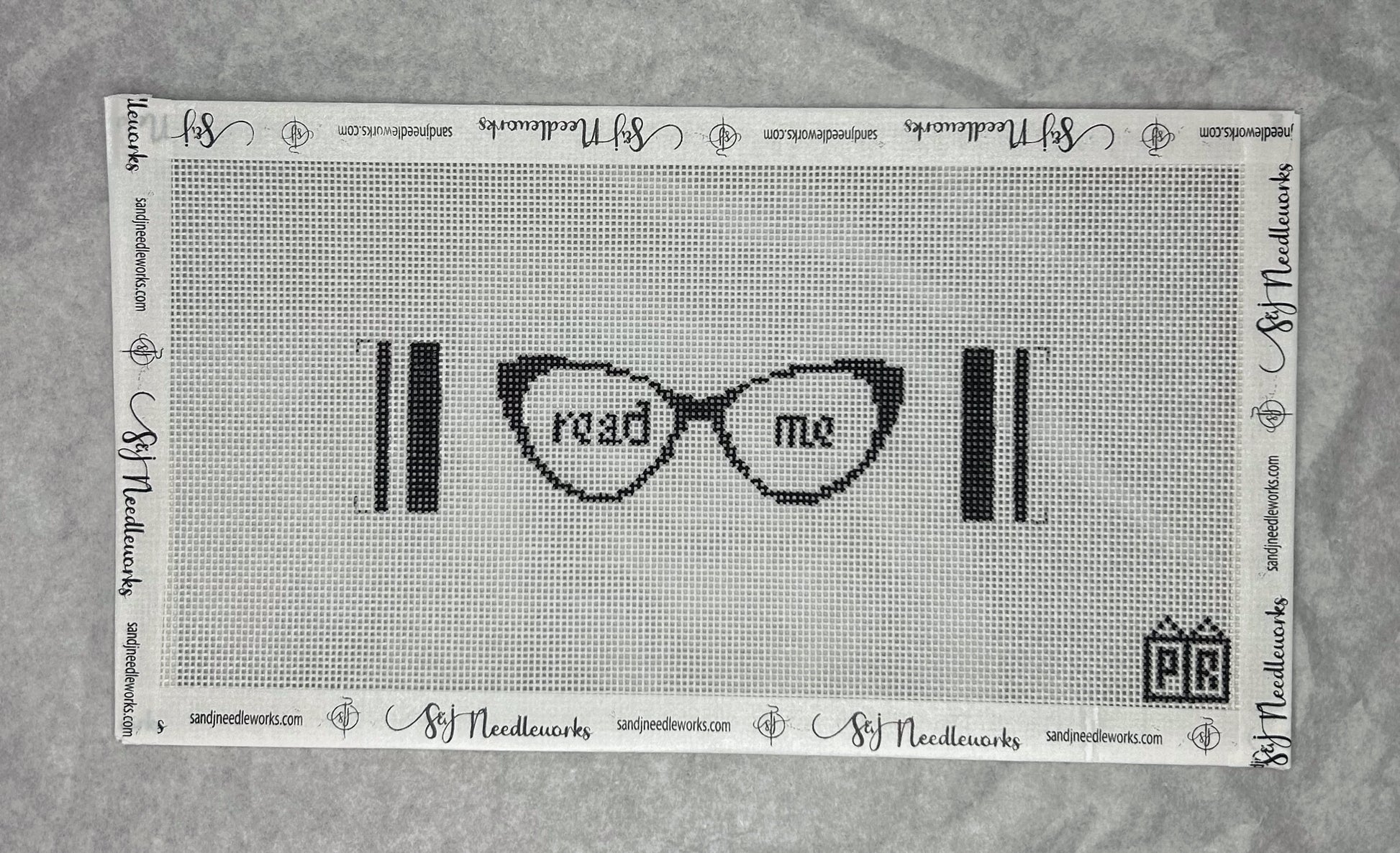Read Me Bookmark - Postcard Row - Needlepoint Canvas 18 mesh