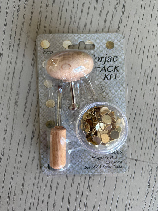 Corjack Wood Thumbtack Kit - Fleur de Paris - Needlepoint Accessory 