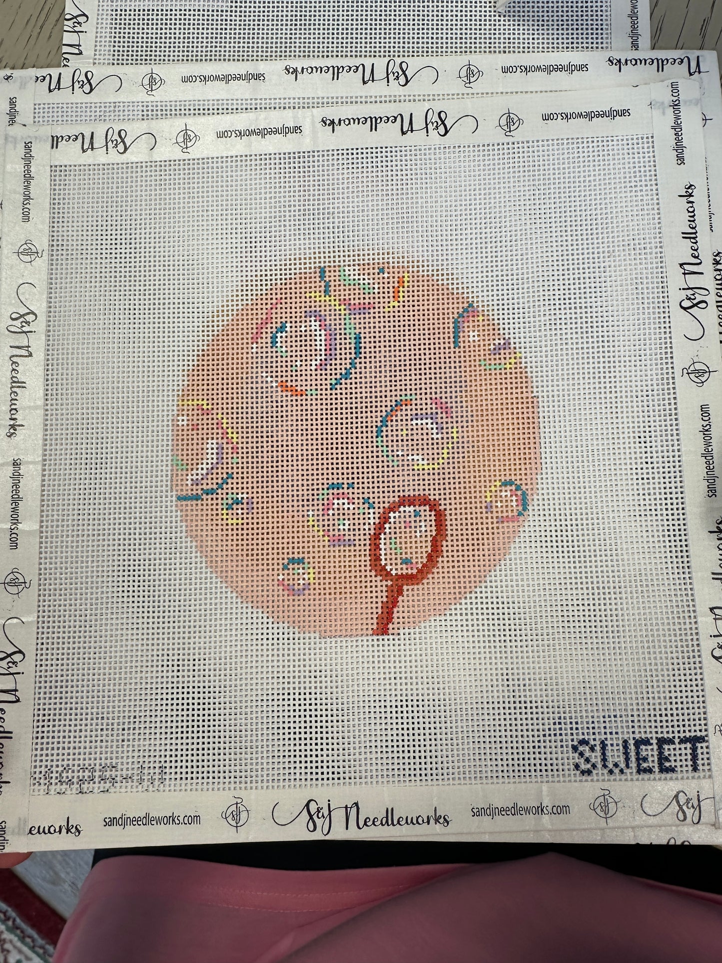 Bubble Ornament With Wand - The Gingham Stitchery - Needlepoint Canvas 
