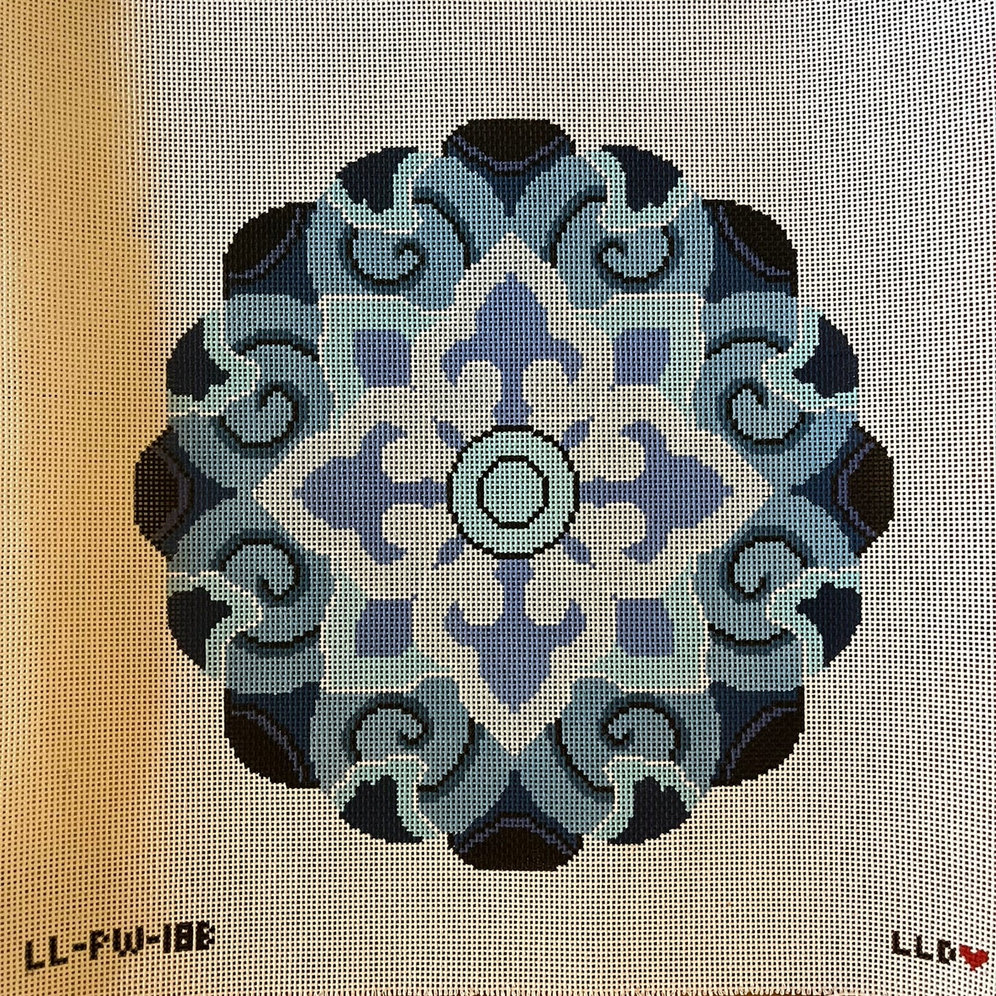 Chinese Knot Pillow - Blues