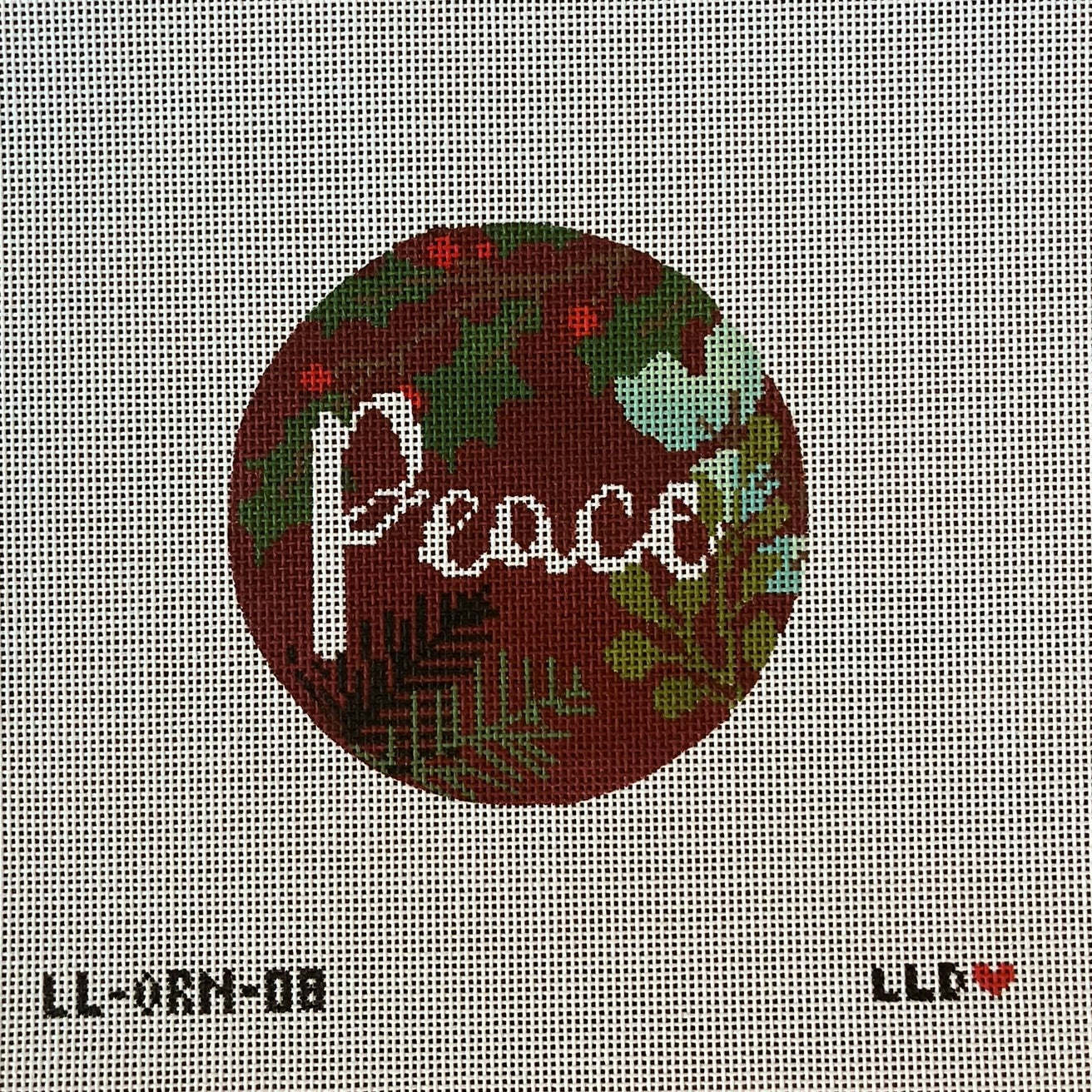 Peace Ornament Red