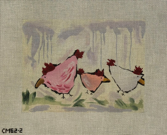 Three hens