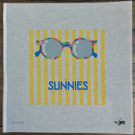 Sunnies Yellow Stripe Eyeglass Case