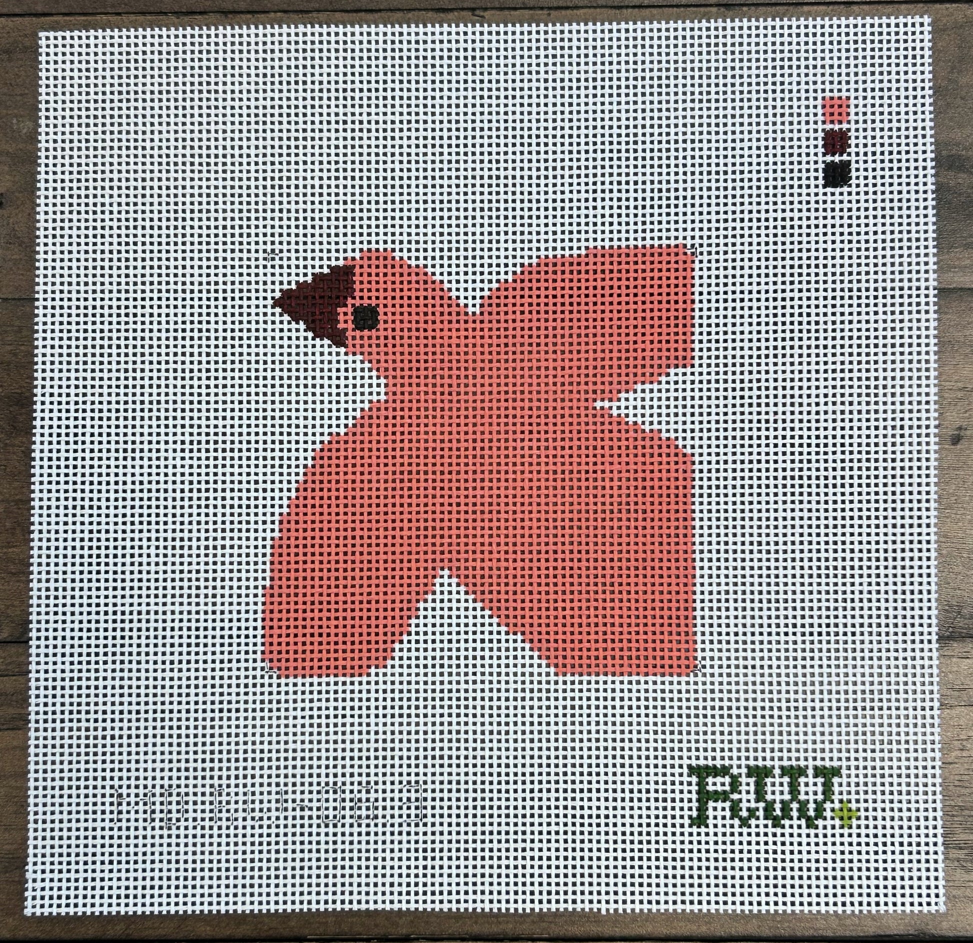 Single Multi Coloured Birds - Pink - Mopsey Designs - Needlepoint Canvas 