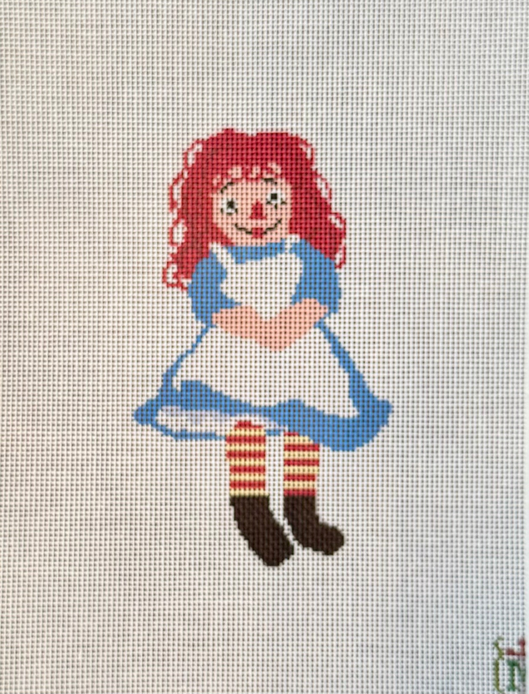 Raggedy ann doll - Misty Morrow - Needlepoint Canvas 