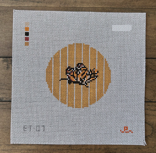 Monarch Butterfly Round - Goodpoint Needlepoint - Needlepoint Canvas 