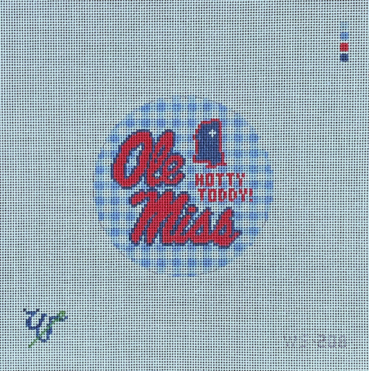 Ole Miss Round Ornament