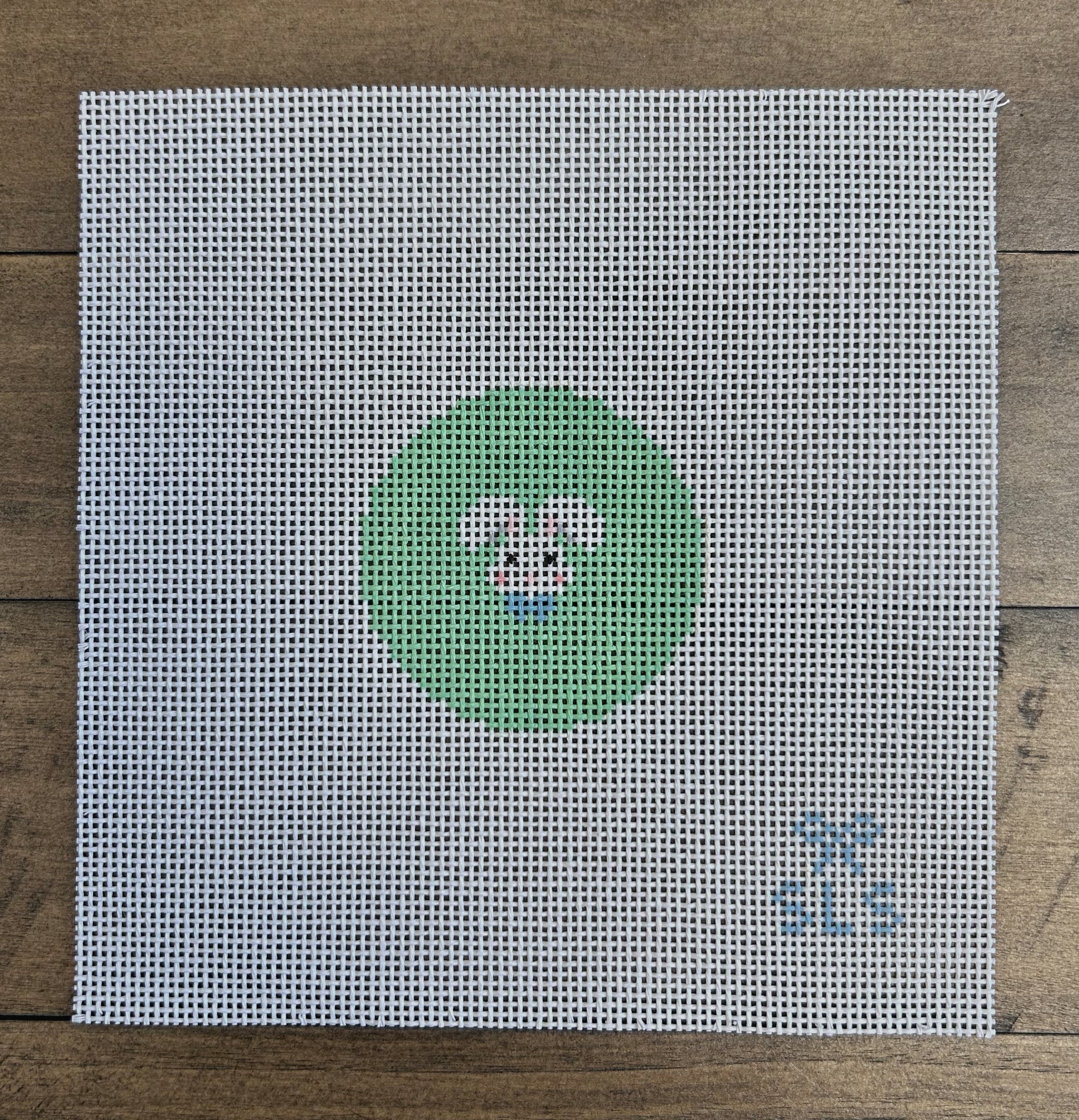 Mini Rabbit Round - SLS Needlepoint - Needlepoint Canvas 13 mesh – S ...