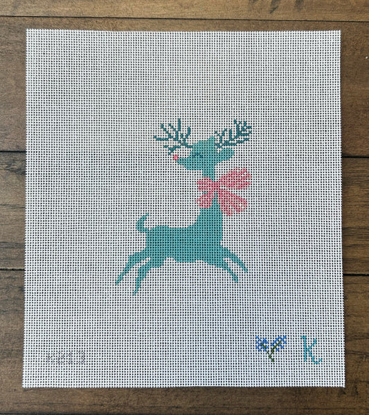 Retro Real Reindeer w/ Bow