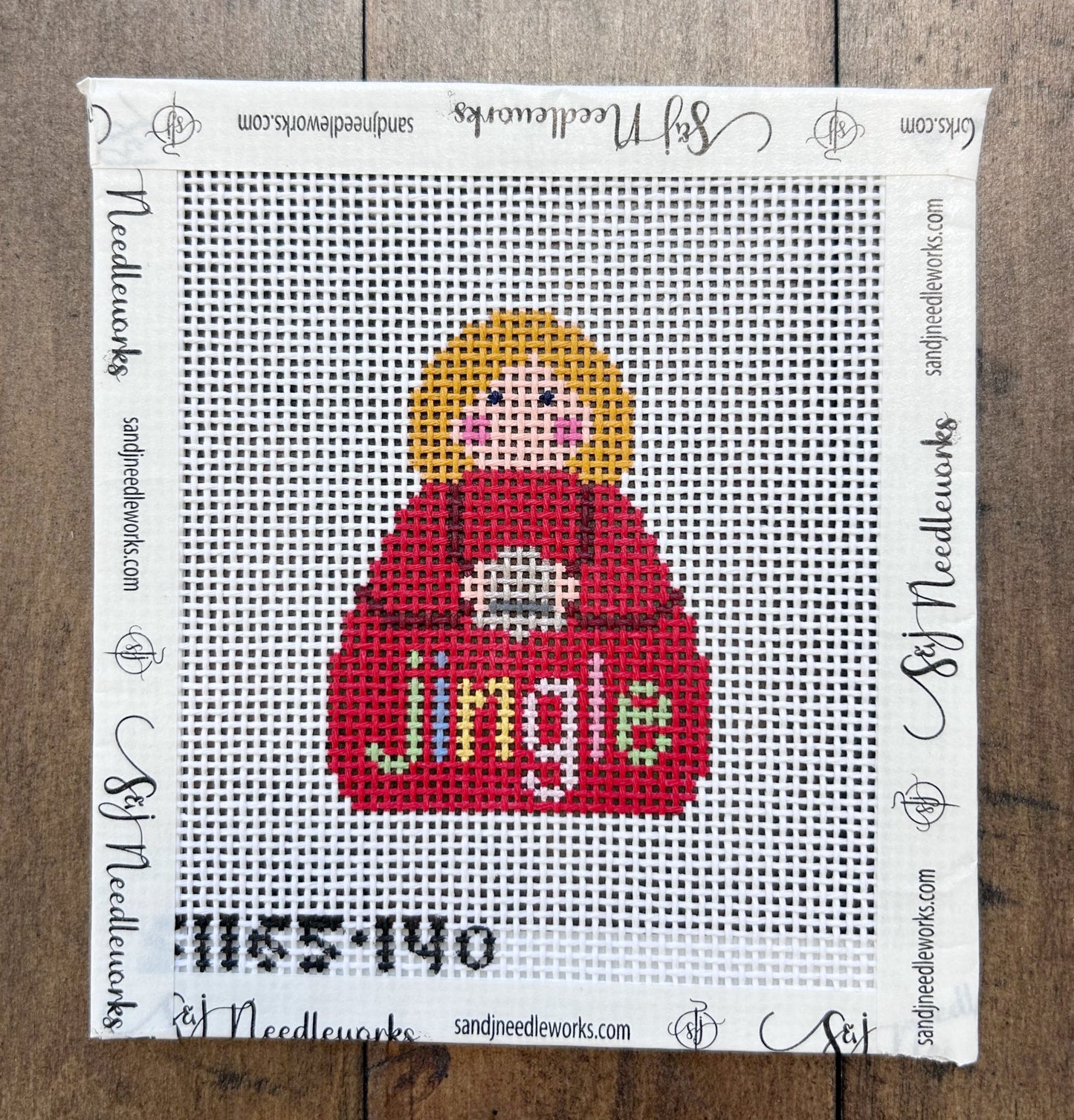 Jingle Angel - KCN Designers - Needlepoint Canvas 13 mesh