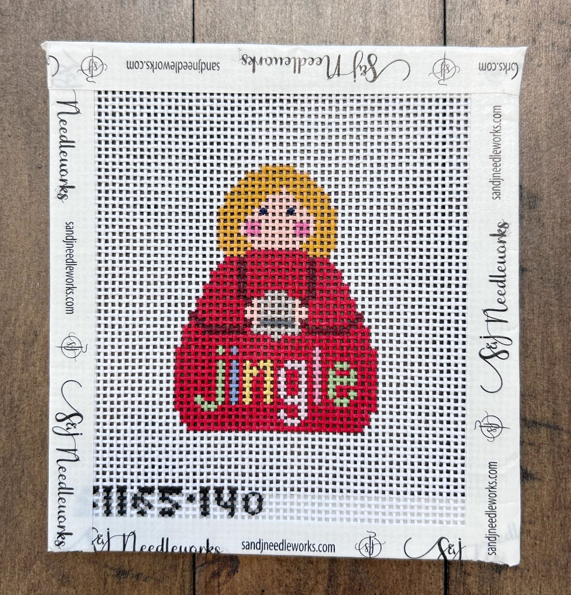 Jingle Angel - KCN Designers - Needlepoint Canvas 13 mesh