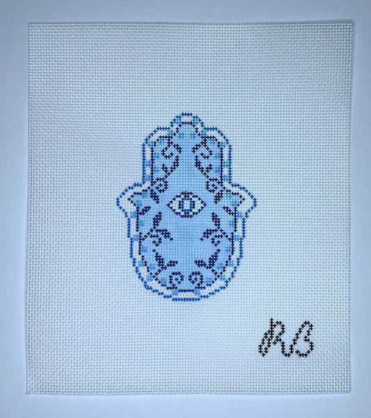 Garden Hamsa - Blue